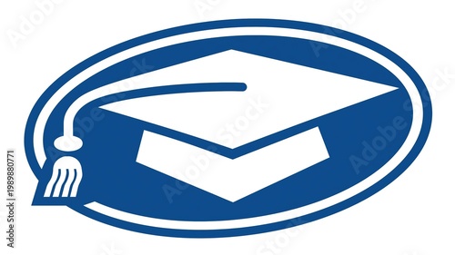 Graduation cap mortarboard with tassel representing education, academic success, and university degree achievement