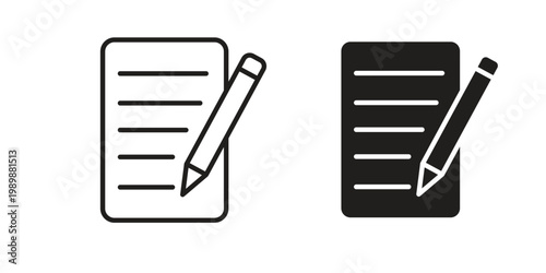 Notepad icon for ui app design and web designs