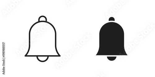 Notification bell icon for ui app design and web designs