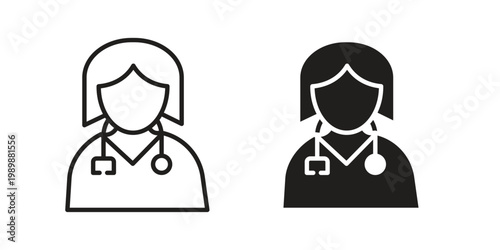 Nurse icon for ui app design and web designs