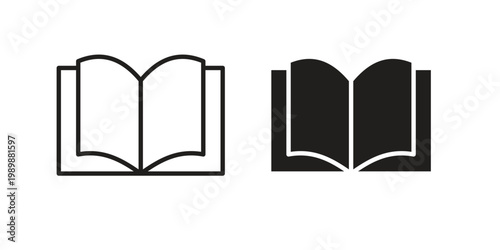 open book icon for ui app design and web designs