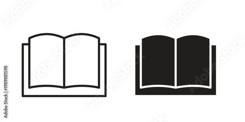 open book icon for ui app design and web designs