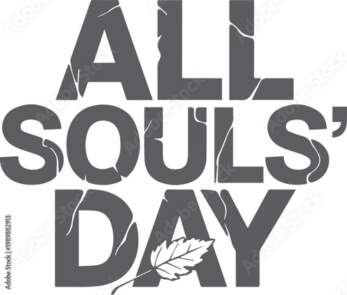 Black and white for all souls day with skull and flowers memorial day de