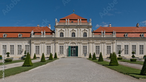 Obraz na plátně Belvedere palace and garden, unesco heritage in Vienna, Austria