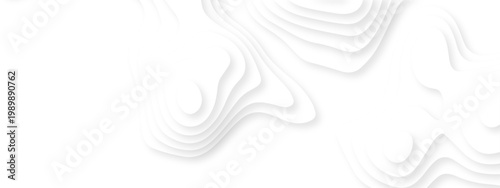 Vector lines seamless pattern sea map topography design. White wave paper curved reliefs Contour maps. Discovery topographic texture backdrop landscape earth style trail map geography design.