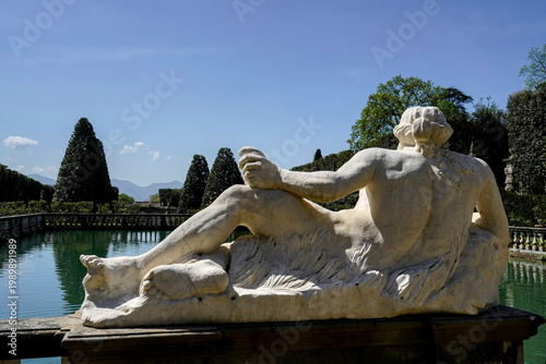 Complesso monumentale di Villa Reale di Marlia composto dalla bella residenza storica dove visse Elisa Baciocchi,sorella di Napoleone e dai lussurreggianti giardini. Lucca, Toscana, Italia

