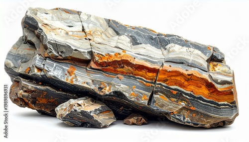 Vibrant mineral rock formation sample.