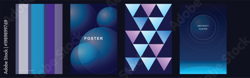 Vector abstract background poster design template banner flyer social media presentation website app UI branding