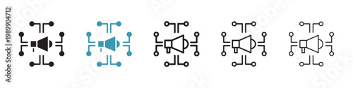 Digital campaign vector icon logo or illustration