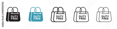 Duty free vector icon logo or illustration