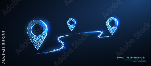 Pins. Abstract vector three pin icon isolated. Transportation delivery, map location, transport logistic, tourism navigate, concept. Gps point navigation, geo pinpoint symbol