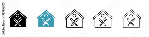 Food home delivery vector icon logo or illustration