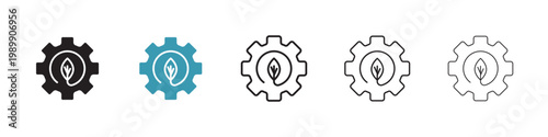 Green technology vector icon logo or illustration