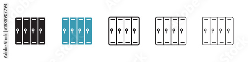Locker vector icon logo or illustration