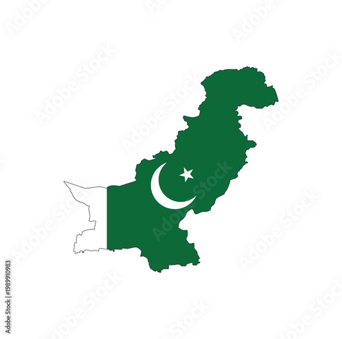 map of Pakistan vector