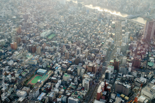 Aerial View of Tokyo Urban District