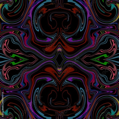 abstract seamless pattern with flowers