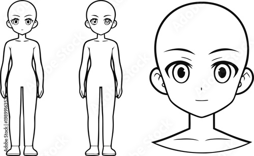Step by step anime head and body construction guide