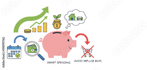 Money saving strategy finance budget business concept