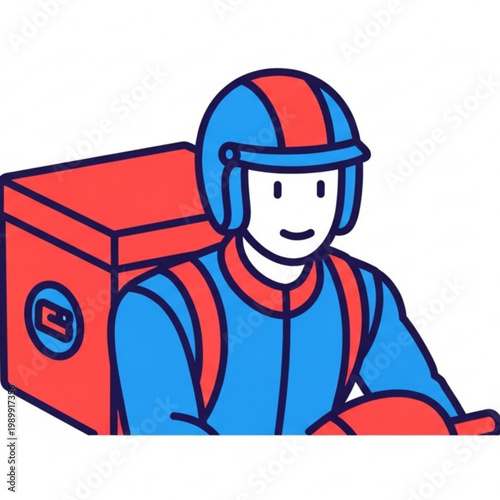 Food Delivery Service Flat Illustration