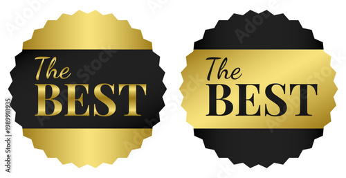 Luxury the best badges in black and gold for promotions and retail shopping