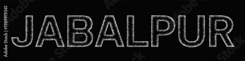 Sketch Jabalpur text design element