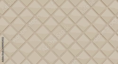 Beige Diamond Quilted Pattern - Textured Background