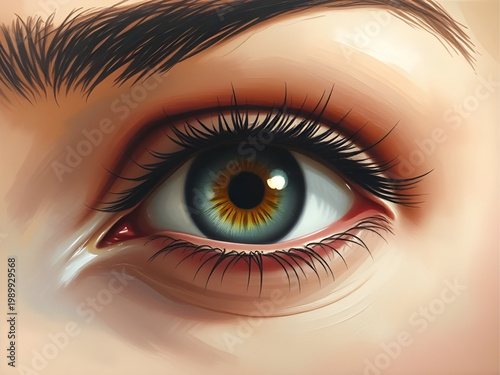 human eye, detailed eye, eye painting, digital art, realistic eye, iris detail, pupil closeup, eye illustration, vision concept, face detail, eye texture, macro eye, expressive eye, anatomy eye, eye d