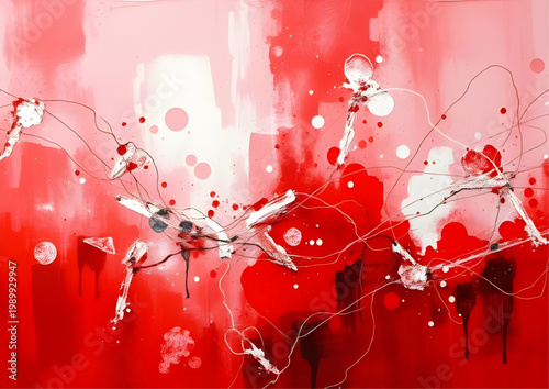 abstract, expressionism, red, splatter, drip, paint, art, canvas, texture, geometric, shape, modern, design, creative, background, white, simple