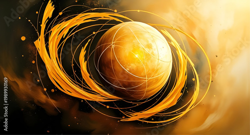 golden circle, magic portal, glowing ring, abstract portal, digital art, light circle, energy ring, futuristic portal, mystical design, golden glow, round portal, sci fi portal, abstract ring, luminou