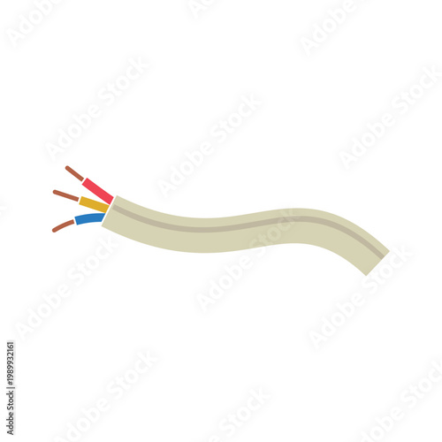 Tableau sur toile Colored Simple Shape Cable Wire Icon Vector Template Illustration Design