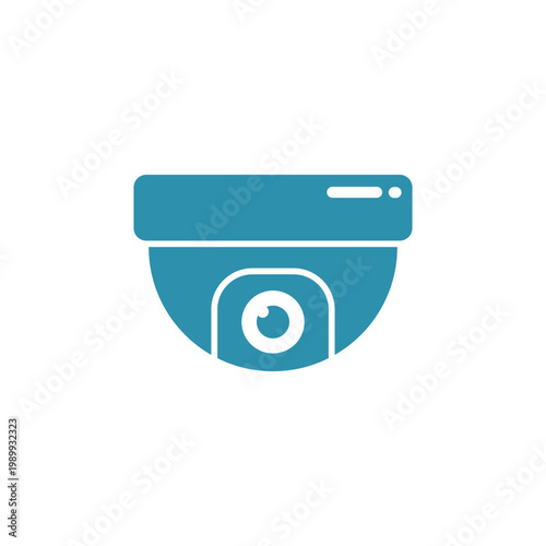 Quadro em tela Colored Simple Shape Dome CCTV, Security Camera Icon Vector Template Illustratio
