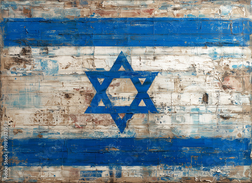 Grungy Israel Flag