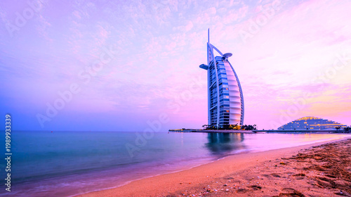 The towering Burj Al Arab, Dubai