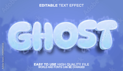  Ghost Spooky Haunted Eerie Typography Design Vector Fully Editable Smart Object Text Effect