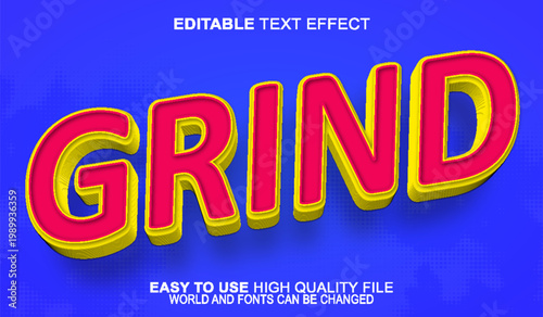  Grind Rough Gritty Industrial Texture Typography Design Vector Fully Editable Smart Object Text Effect