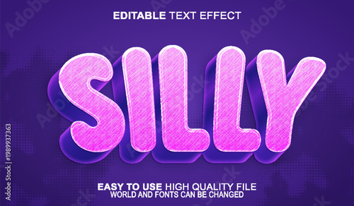  Silly Funny Goofy Playful Typography Design Vector Fully Editable Smart Object Text Effect