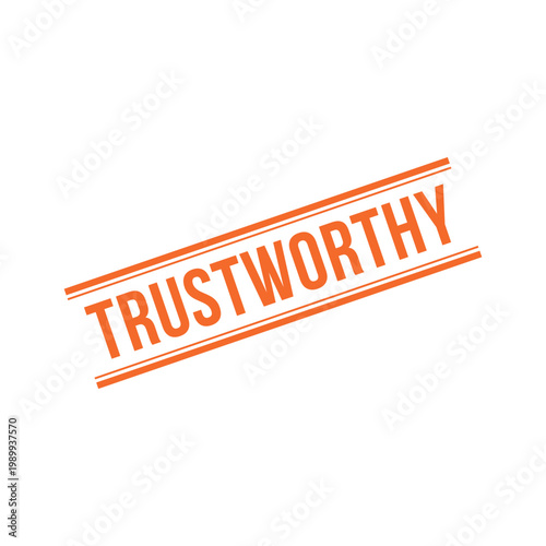 Trustworthy Stamp, Trustworthy Grunge Square Sign