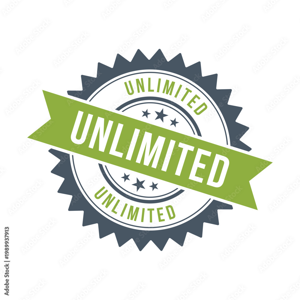 Obraz premium Unlimited Stamp, Unlimited Grunge Round Sign