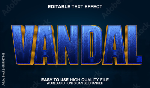  Vandal Graffiti Urban Street Typography Design Vector Fully Editable Smart Object Text Effect