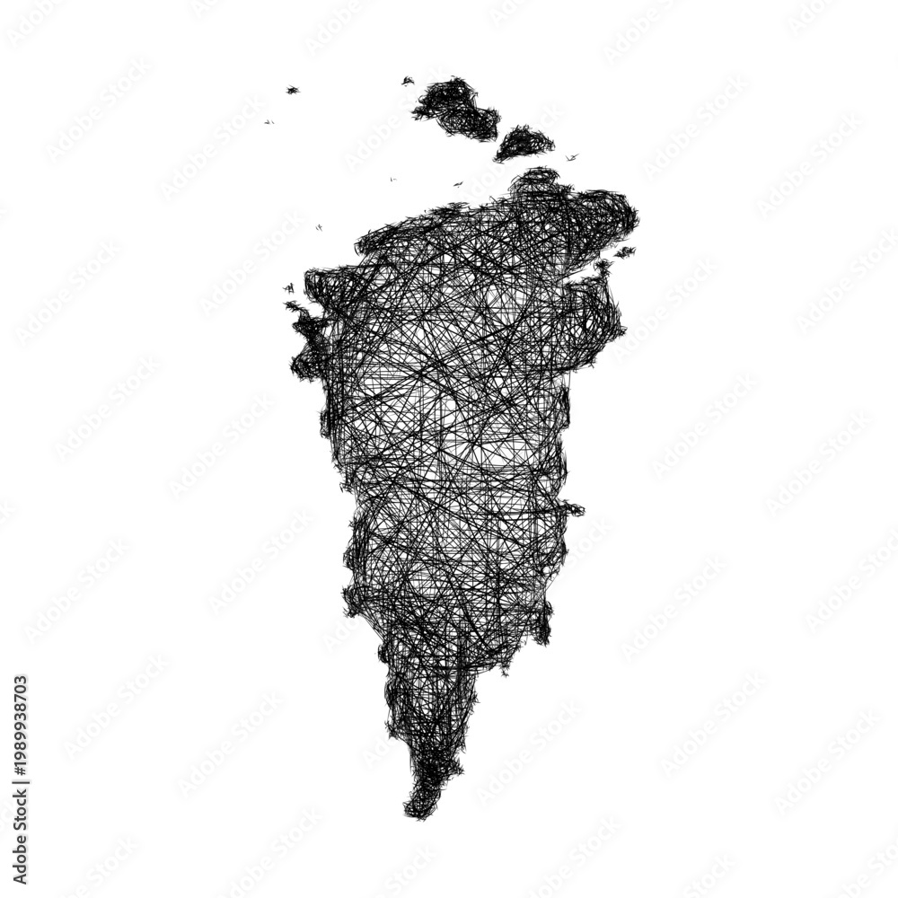 Fototapeta premium Sketch Krasnoyarsk outline map design