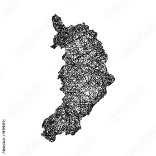 Sketch Khakass outline map design