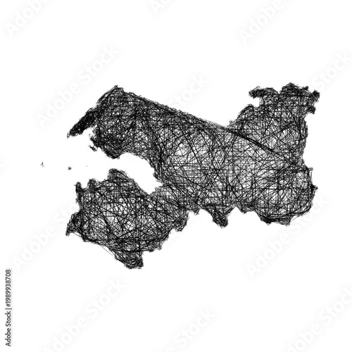 Sketch Leningrad outline map design