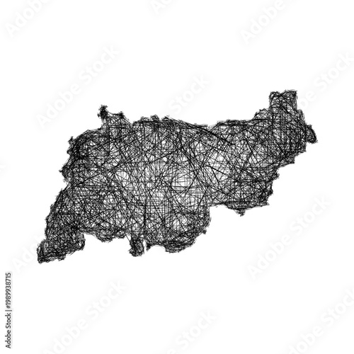 Sketch Kostroma outline map design