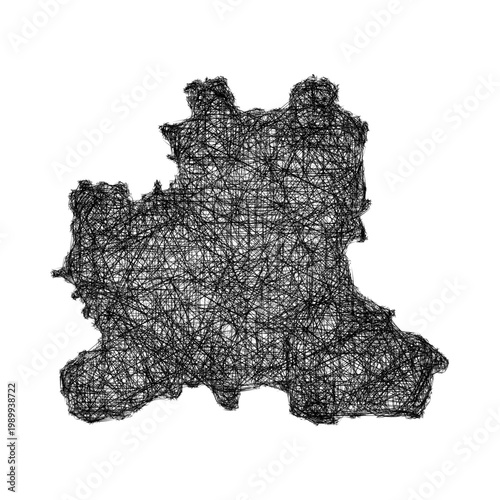 Sketch Lipetsk outline map design