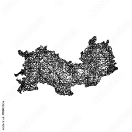 Sketch Mordovia outline map design