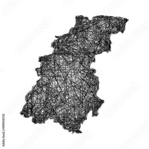 Sketch Nizhegorod outline map design