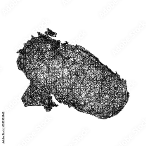 Sketch Murmansk outline map design