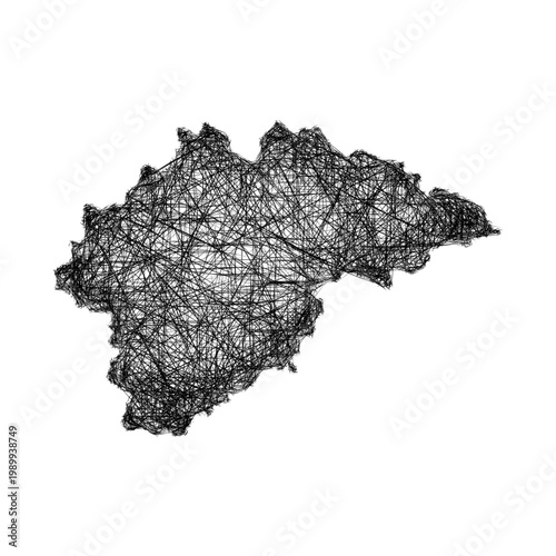Sketch Novgorod outline map design