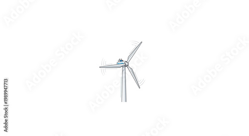 Modern wind turbine generating renewable energy against a clear sky last 2026.